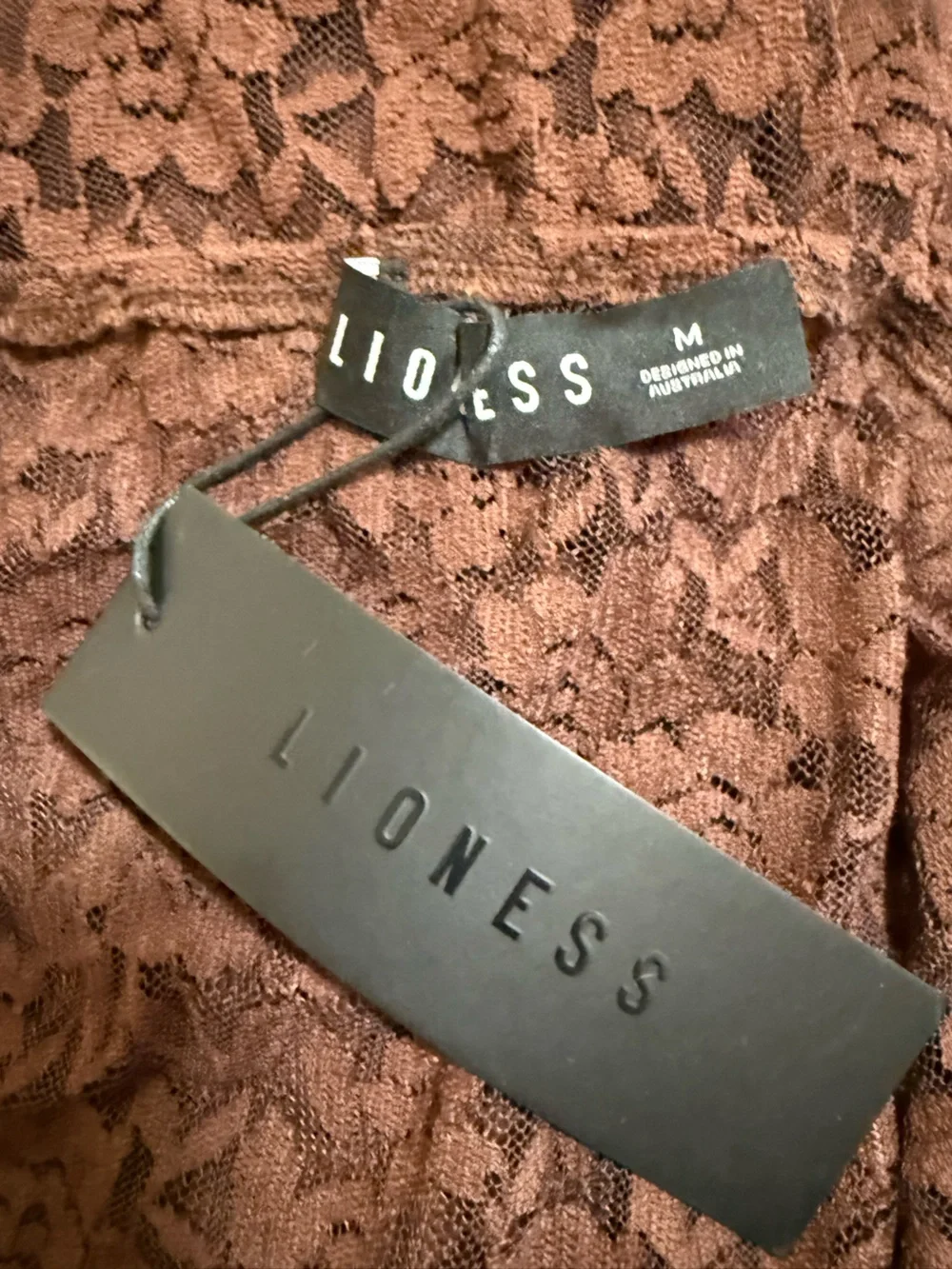 Lioness x Revolve Black Swan Lace Maxi in Chocolate Brown Skirt Size Medium - Picture 9 of 10